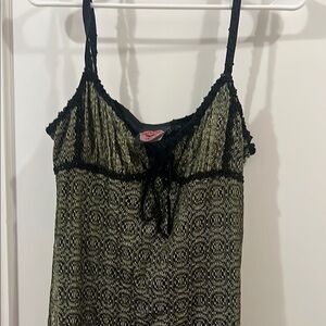 Elegant Black and Green Lip Juicy dress size large vintage 1990